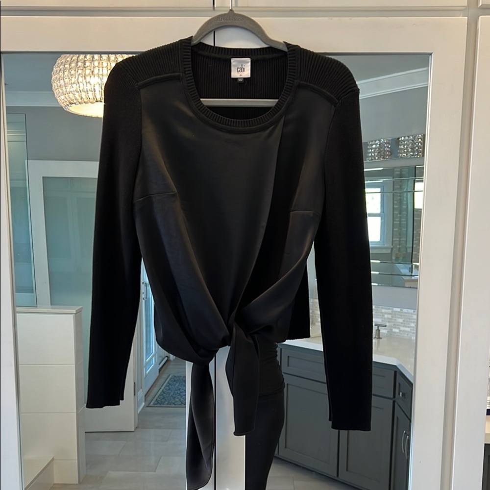 Cabi Chic Cross-Tie Women's Sweater Top